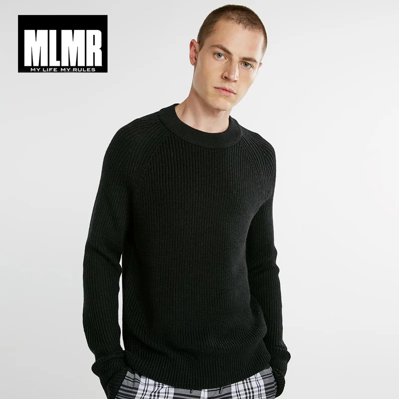 MLMR мужской зимний однотонный шерстяной вязаный свитер для отдыха | 218325502|Джемперы
