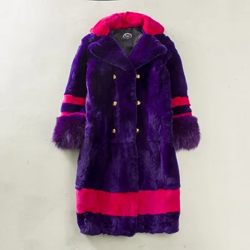 Kaufen Rex Kaninchen Pelz Mantel Frauen Parka Mit Natürliche Pelz Für Frauen Frauen Winter Mode Mantel 2018 Frauen Natürlichen Pelz Mantel