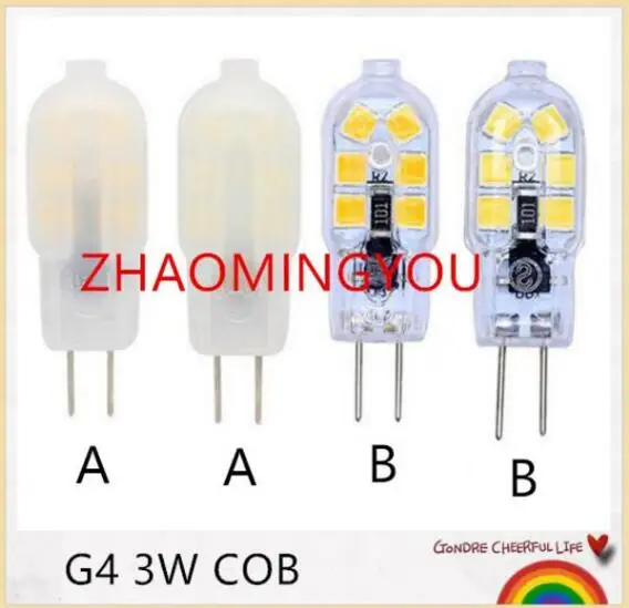 

2017 1PCS new High quality 220V 12V G4 LED Replace Halogen 3 W light bulb Corn SMD Super bright LED lamp light
