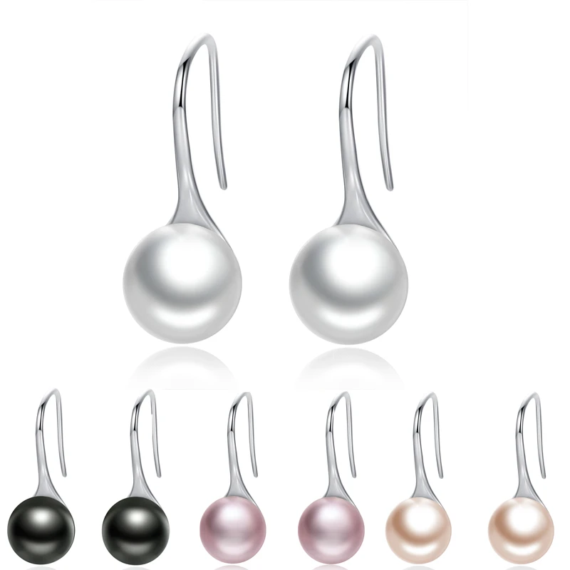 nose ring 4 color 925 sterling silver pure elegant Drop Earrings pearl woman earrings for girls engagement jewelry gift wedding bands