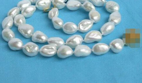 ZCD 317+++lustrous 12mm baroque white Reborn Keshi pearl necklace | Украшения и аксессуары