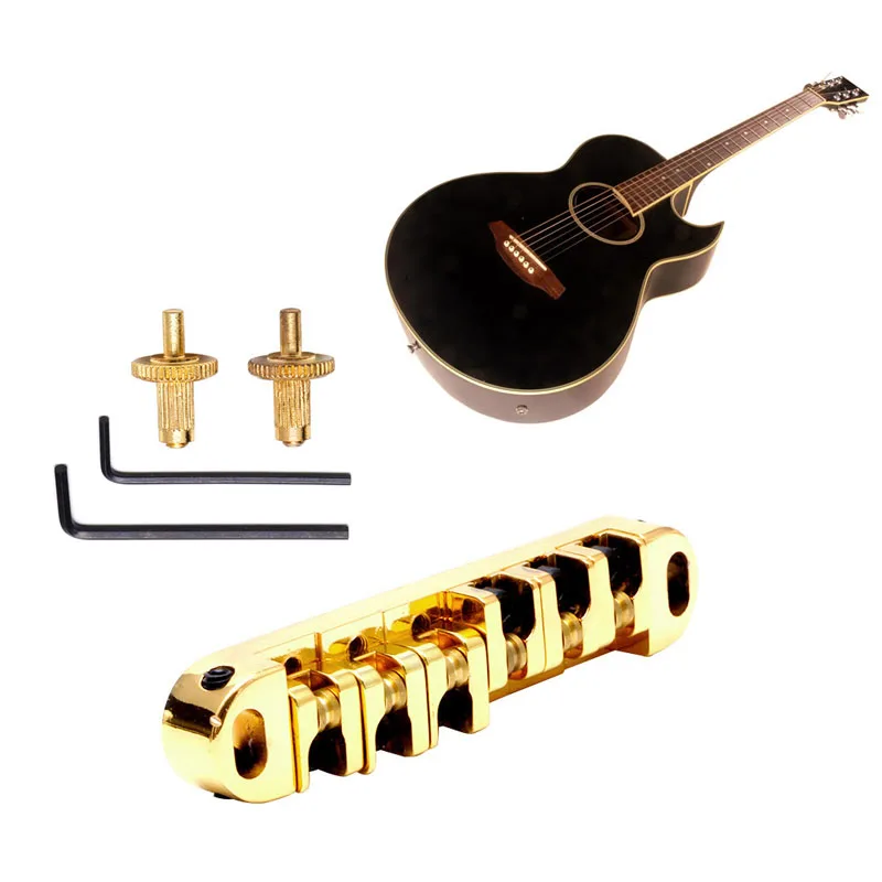 1PC Guitar Parts Golden Roller Saddle Locking Tune O Matic