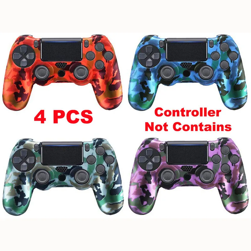 

4 Pack Silicon Case for PS4 Controller Premium Super Grip Silicon Protective Skin Case Cover for PS4 Pro/ Slim Controller