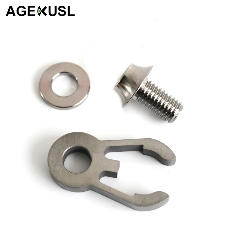 

AGEKUSL Titanium Alloy Bike Handlebar Clamp Catcher For Brompton Folding Bike Head Tube Catcher Bicycle Front Fork Fixing Buckle