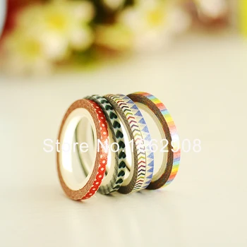 

New design 3mm washi tape beautiful kinds of paper tape