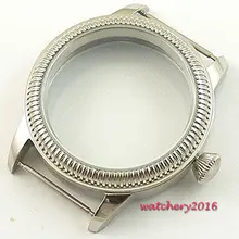 44 мм винтажный закаленный минеральный стеклянный корпус для часов новейший горячий корпус из нержавеющей стали подходит для 6498 6497 съесть движение parnis высокое качество