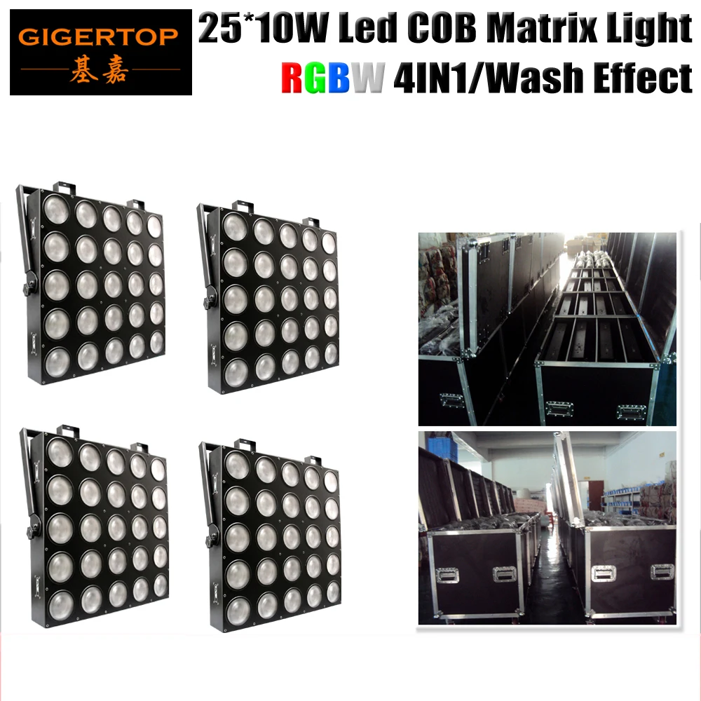 

5x5 Matrix RGBW LED Common Anode Full Colour LED 50*50mm Colorduino Compatible 4IN1 Color Mixing Slim Shape 4in1 Roadcase Pack