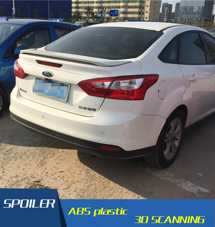

For Ford Focus Spoiler High Quality ABS Material Car Rear Wing Primer Color Rear Spoiler For Ford Focus Spoiler Sedan2012-2015