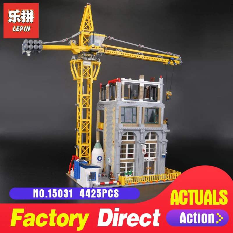

Lepin 15031 LegoINGlys Genuine MOC Series The Construction site Building Blocks Bricks Educational Toys Model for Children Gifts