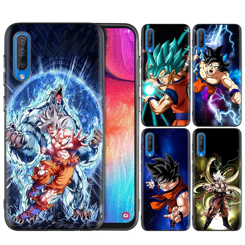 

Cartoon Pattern Black Dark Silicone TPU Case for Samsung Galaxy A50 A30 A10 M30 Phone Soft Cover Shell Dragon Ball Z Super Goku