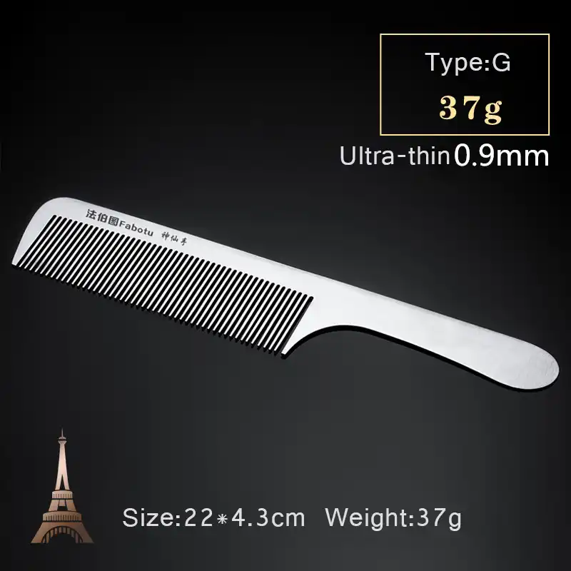 Fabotu Ultra Thin Professional Stainless Steel Hair Combs Set Anti