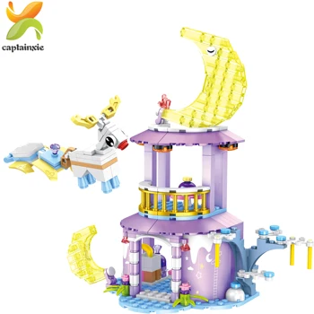 

270pcs Moon Dream House Friend Girl DIY Building Blocks Girl Bricks Assembled Educational Toys For Children