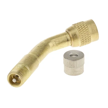 

Tyre Valve Extension 135 Degree Adaptor Motorcycle Car Tire Stem Extenders Copper Valve Stem Extension