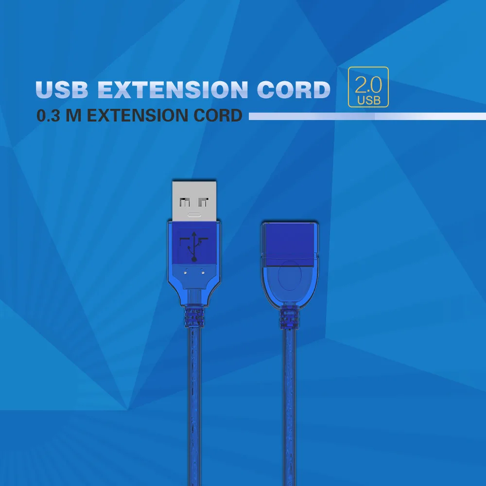 Высокое качество USB 2,0 A папа AM к USB 2,0 B Тип Женский удлинитель для принтера кабель USB2.0 кабель 0,3 м