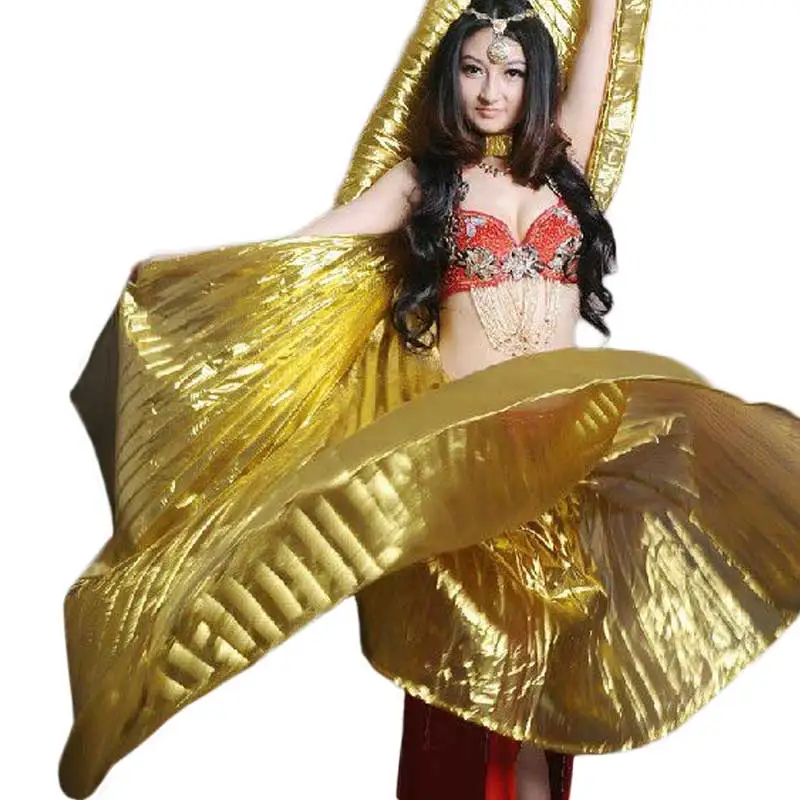 Лидер продаж, популярные женские египетские крылья для танца живота Isis из золота, распродажа, 10 цветов,, без палочек
