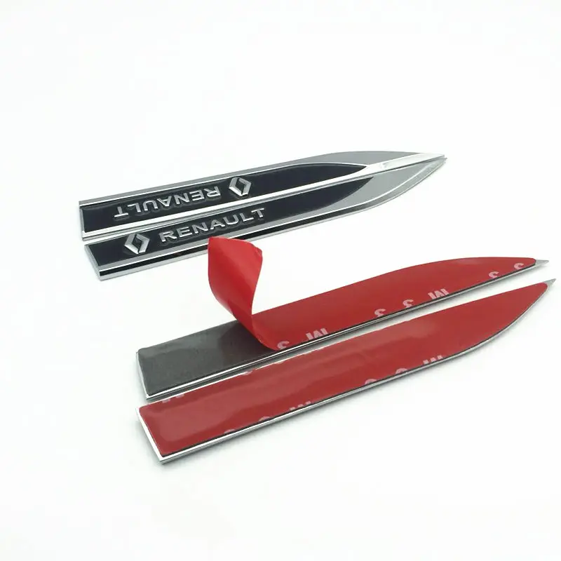 

2pcs/set FOR Renault Car Fender side Badge Decal rear trunk Sticker Megane Latitude Vel Satis captur FRENDZY CLIO koleos