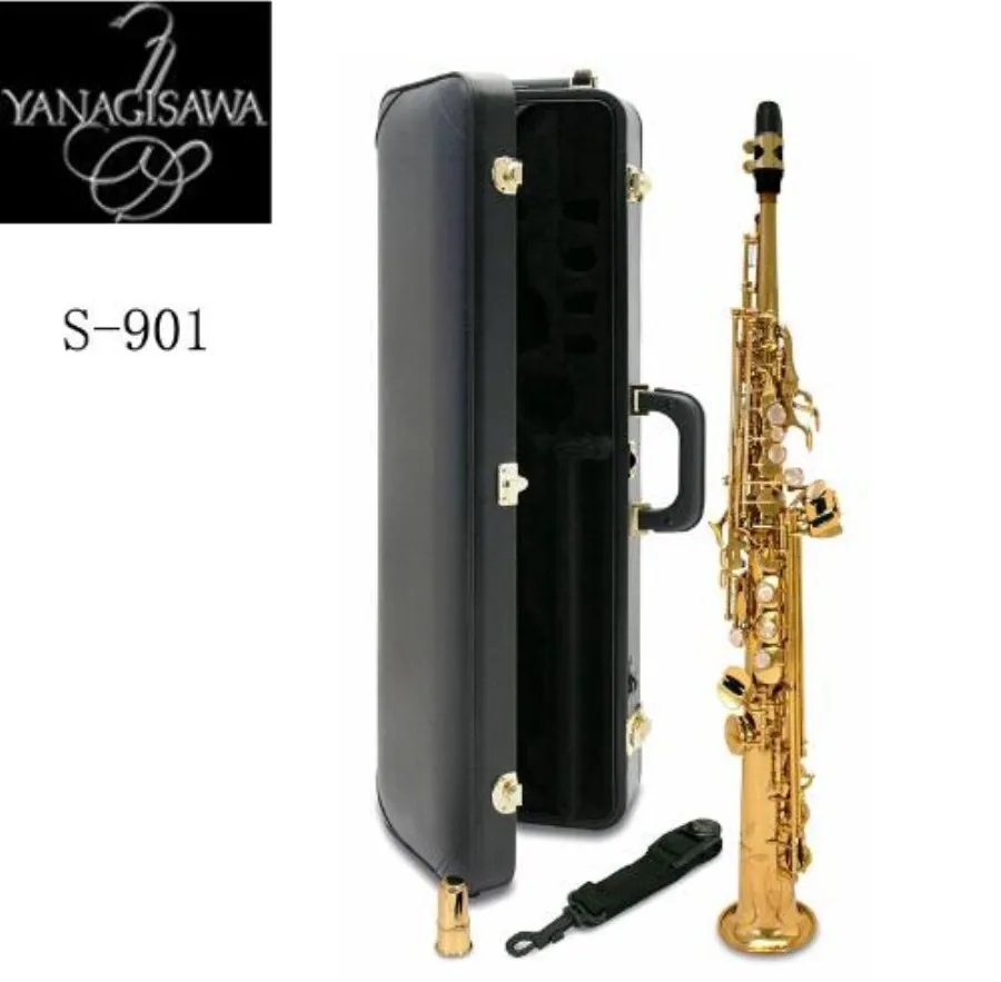 

Japan Yanagisawa Soprano Saxophone S-901 B flat Musical instrument High Quality Yanagisawa Straight Sax With Accessorie Shipping
