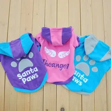 Pet Clothes Dogs Cat Hoodie Fleece Sweater Sweatshirt Coat Footprint Printed Clothes LX0801