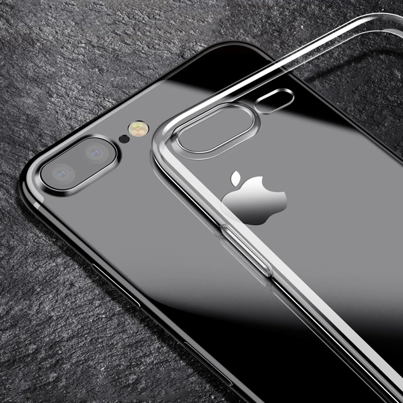 Для iPhone X XS MAX XR 8 7 6 прозрачный мягкий ТПУ чехол силиконовый защитный рукав для 6s Plus