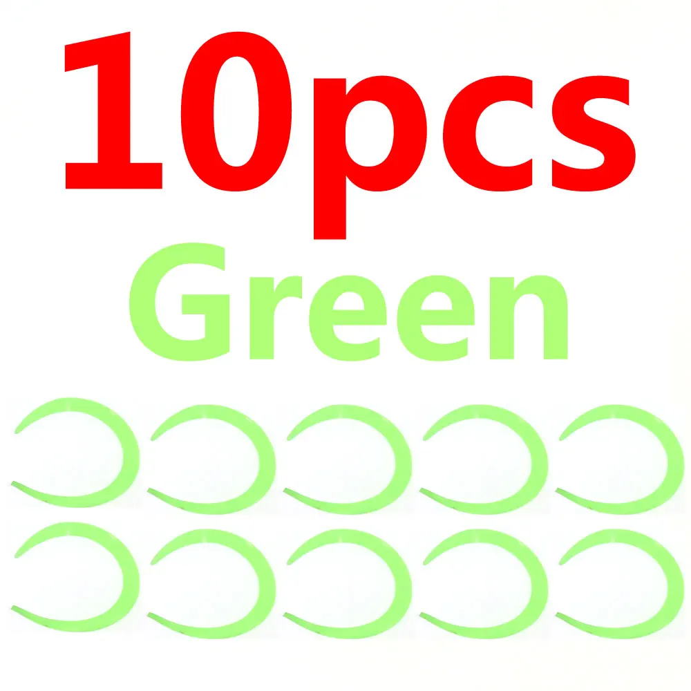Wifreo 10 шт./пакет Размеры м мушек высококачественные солнцезащитные очки хвост для лосося saterwater мушек растяжки цвета: розовый, белый, зеленый, красный, оранжевый - Цвет: 10pcs green