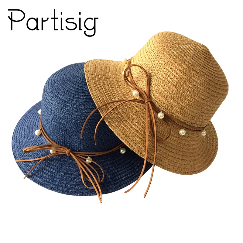 Girls Summer Hats Children Straw Hat Sun Cap Panama Hat Baby Hats Caps Beach Accessories Rose Red