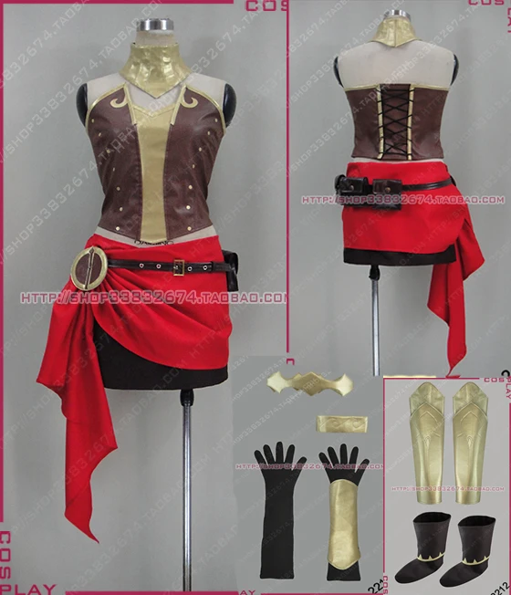 pyrrha Nikos Customized Cosplay Costume with gloves and shoe covers 11 |