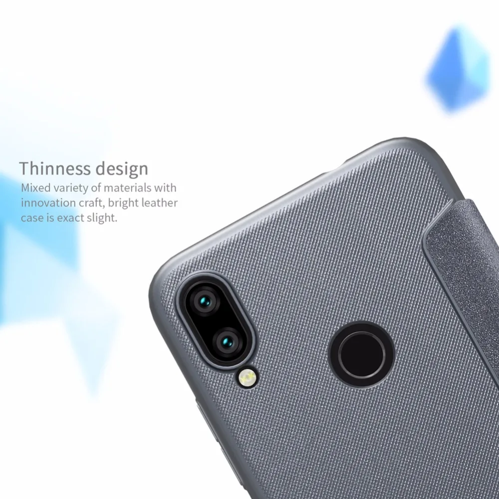 Filp чехол для Redmi Note 7 NILLKIN блестящий супер тонкий pu кожаный Xiaomi с розничной