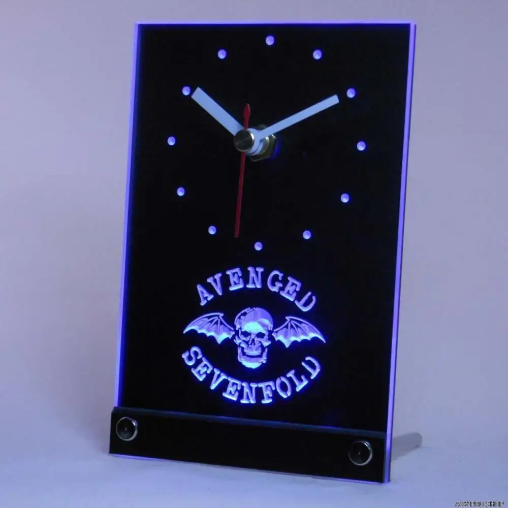 tnc0155AvengedSevenfoldBandBarTableDesk3DLEDClock.jpg