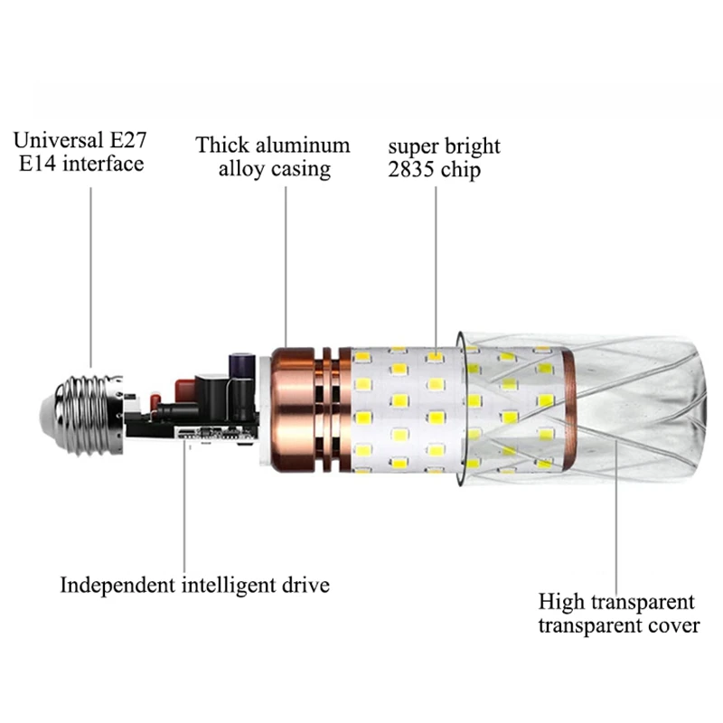 4 шт E27 светодиодный свет свечи 220 V светодиодный E14 Лампы Кукурузы энергосберегающие лампы бытовые люстра со стразами гостиная лампа
