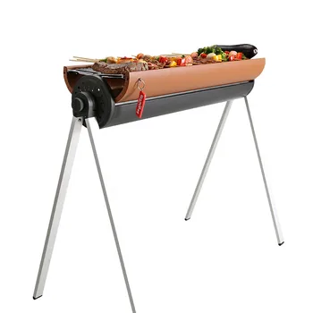 

Metal Outdoor Portable Barbecue Rack,BBQ Grill BBQ Tools For More than 5 People, Charcoal Barbecue Set