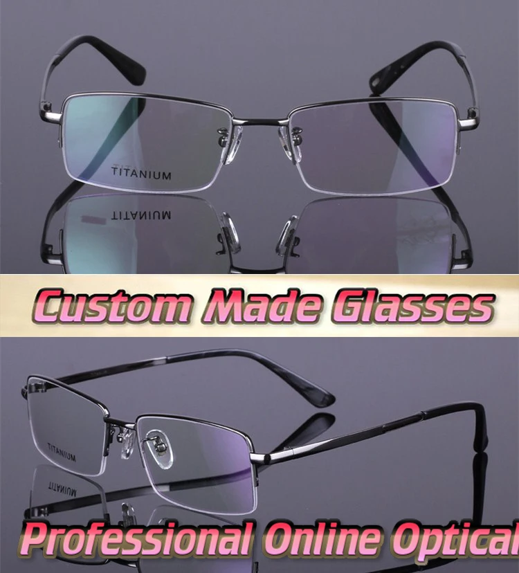 

Super light Pure titanium frame Optical Custom made optical lenses Reading glasses +1 +1.5 +2+2.5 +3 +3.5 +4 +4.5 +5 +5.5 +6 .0
