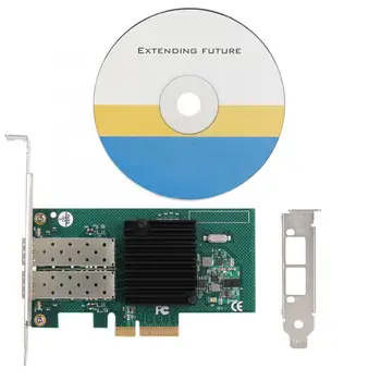 

Dual Port Fiber Gigabit Network Card Adapter for Intel 82576EB PCI-E X4 for Win 7/Win 8/Win 10