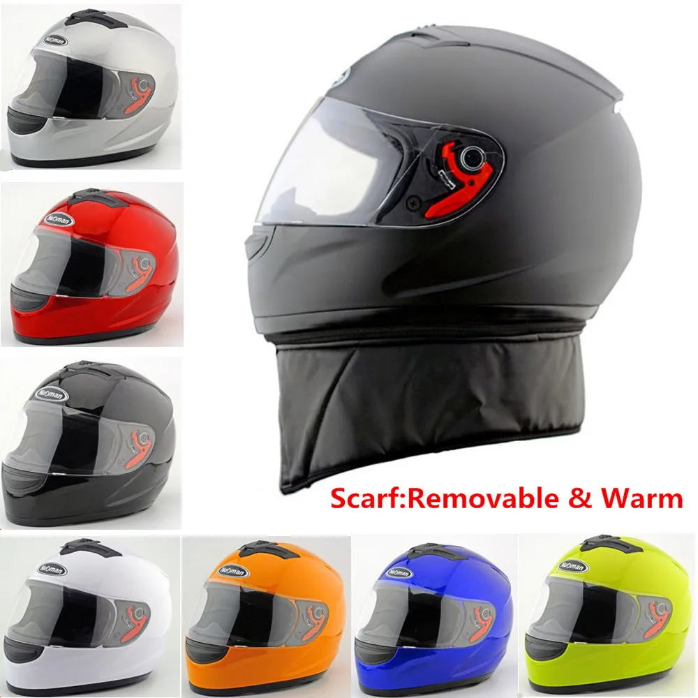 EE support Motorcycle Helmet With Warm Scarf Winter Full Face Anti fog