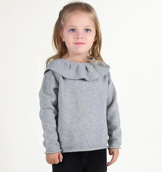 Весенний свитер для девочек и мальчиков, 3D пуловер с кроликом, детский вязаный свитер для девочек, джемперы, одежда для маленьких девочек, брендовые свитера для девочек - Цвет: Gary