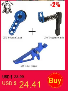 CNC страйкбол обработанный селектор рычаг журнал релиз Catch для M4/M16 Серии синий Magzine Catch