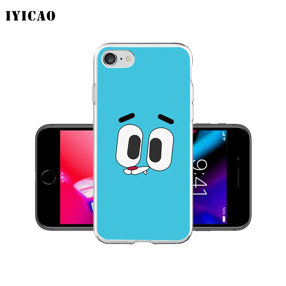 IYICAO Мягкий силиконовый чехол для iPhone X XR XS MAX 6 6s 7 8 Plus 5 5S SE TPU|Чехлы-накладки| |