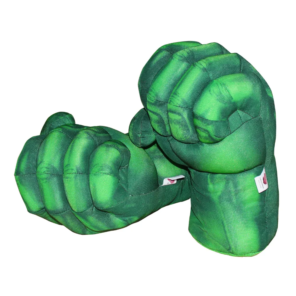 Boy Boxing Gloves Christmas Gift Endgame Costume Hulk Costumes Kids Smash Hands Plush Gloves Superhero Performing Movie Props