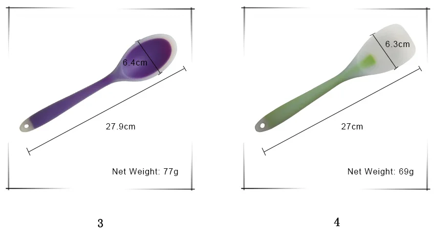 1 шт силиконовая посуда для приготовления пищи ложка лопатка суп ковш Жаростойкие кухонные инструменты силиконовые инструменты для выпечки
