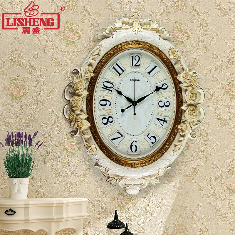 

Tuda Free Shipping European Style Wall Clock Retro Decorative Wall Clock Mute Quartz Clock Pastoral Fashion Hanging Clock