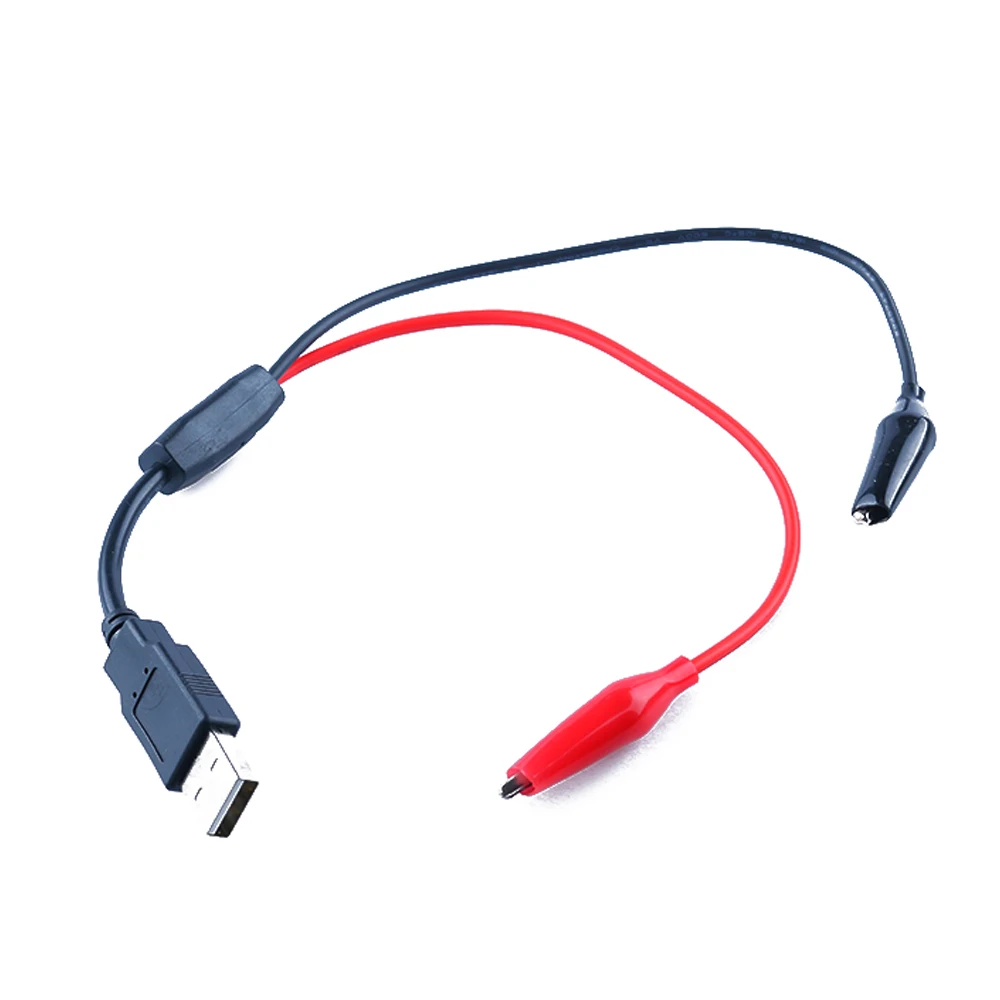 

1PC Beautiful Great Practical Durable USB Crocodile Wire Alligator clamp Male of Female to USB tester Meter FG Connector