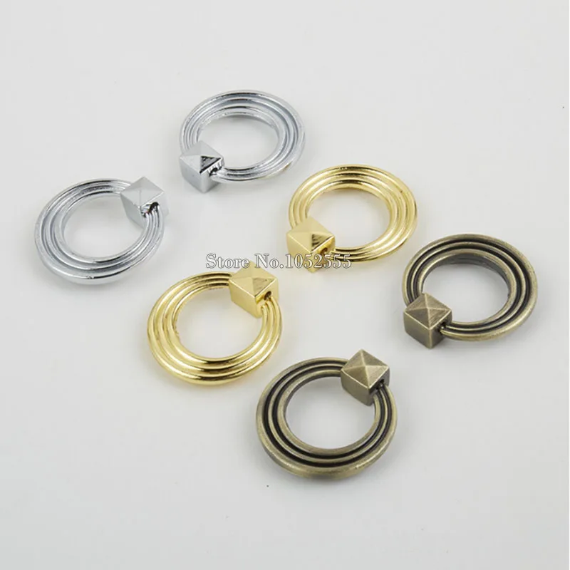 

NEW ! 10PCS European Retro Style Round Ring Pull Handle Knobs Cabinet Kitchen Dresser Wardrobe Cupboard Drawer Door Knobs K327