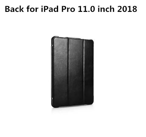 Для iPad Pro 11 дюймов бренд Icarer, винтажный серия натуральная кожа чехол для Apple iPad Pro 12,9 дюймов кожаный чехол - Цвет: black for 11.0 inch