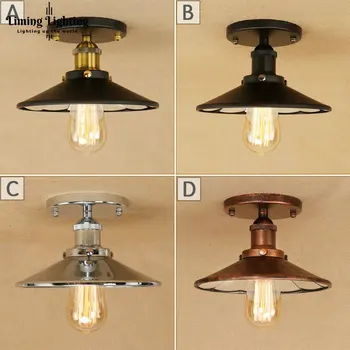 

E27 RH Loft Style American Retro Metal Punk Ceiling Lamps Ceiling Lamp Vintage Ceiling Mounted Lighting With Edison/led Bulb