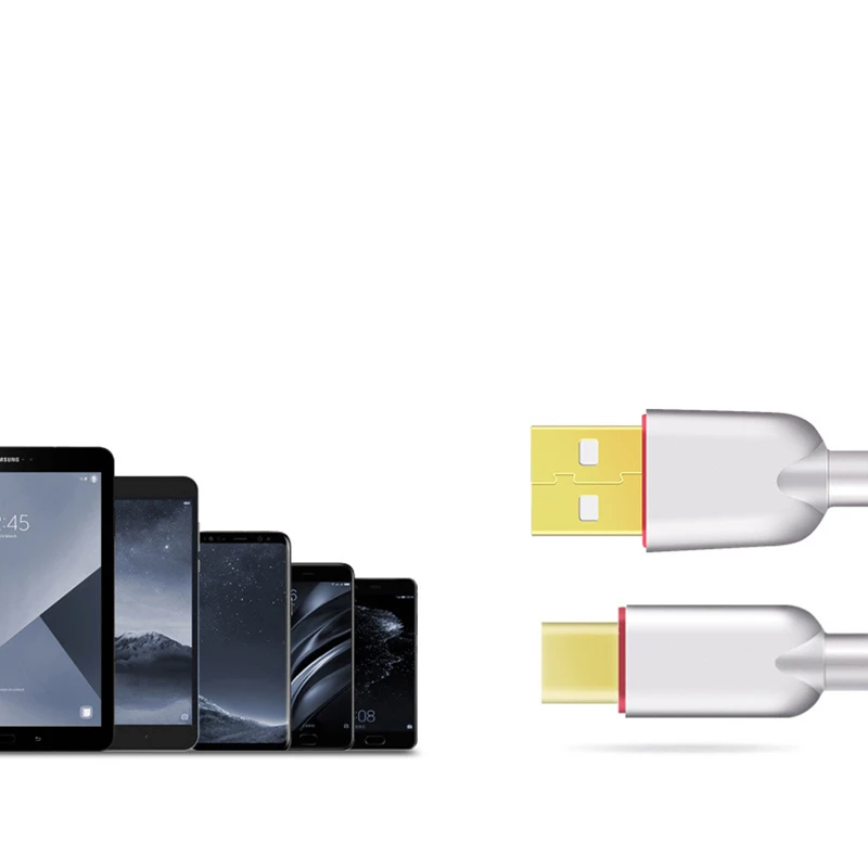 Thbelieve 5V 2A USBC Cables 1M Briaded Charge Cable For Huawei USB-C To USB Data Sync Charge Cords For Xiaomi USB Type C Line (3)