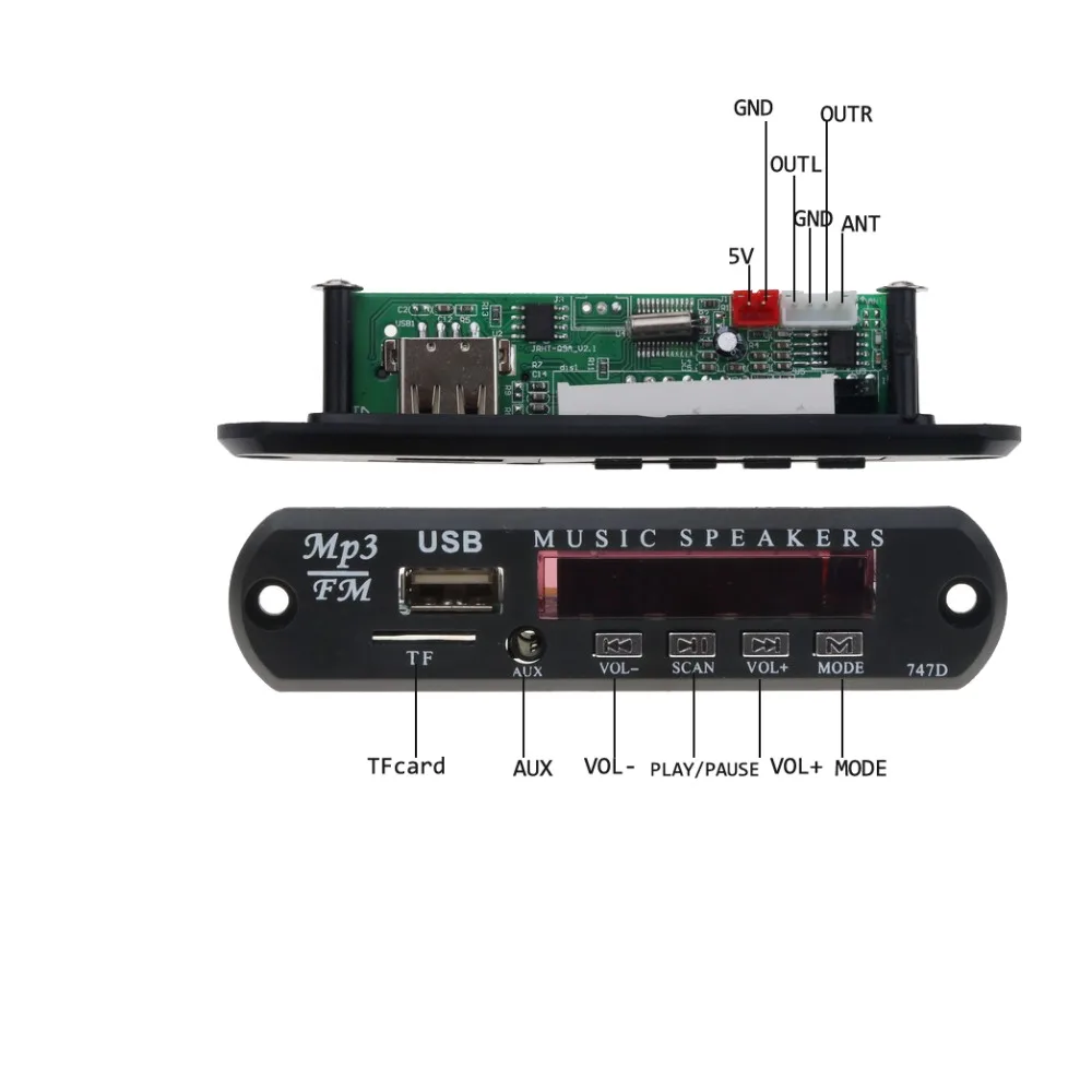Kebidu 5 в 12 В беспроводной Bluetooth MP3 WMA декодер доска автомобильный аудио USB TF fm-радио модуль с пультом дистанционного управления для автомобиля аксессуары