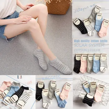 

5 Pairs lot Women Cartoon Pattern Socks Candy Color Small Boat Sock Suit for Summer Breathable Casual Girls Funny Sock Stripe