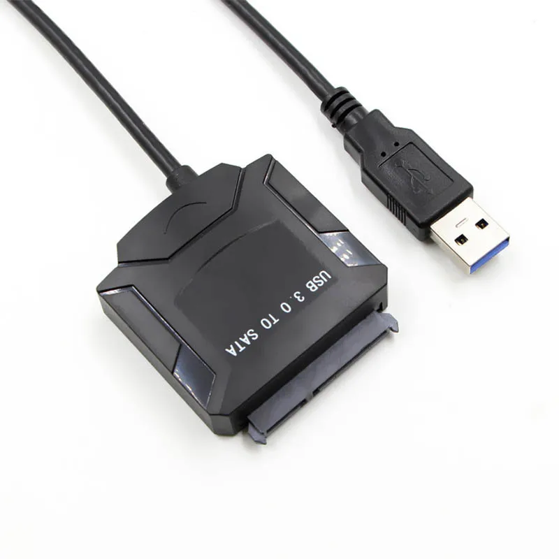 

New H Universal USB 3.0 to SATA Adapter Cable For 2.5"/3.5" HDD D Hard Disk Laptop DVD/CD Power Supply EU/UK/US Adapter