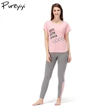 Спортивная одежда, женские костюмы, спортивный костюм из 2 предметов, комплект одежды, топ+ штаны, хлопковый спортивный костюм для девочек из 2 предметов