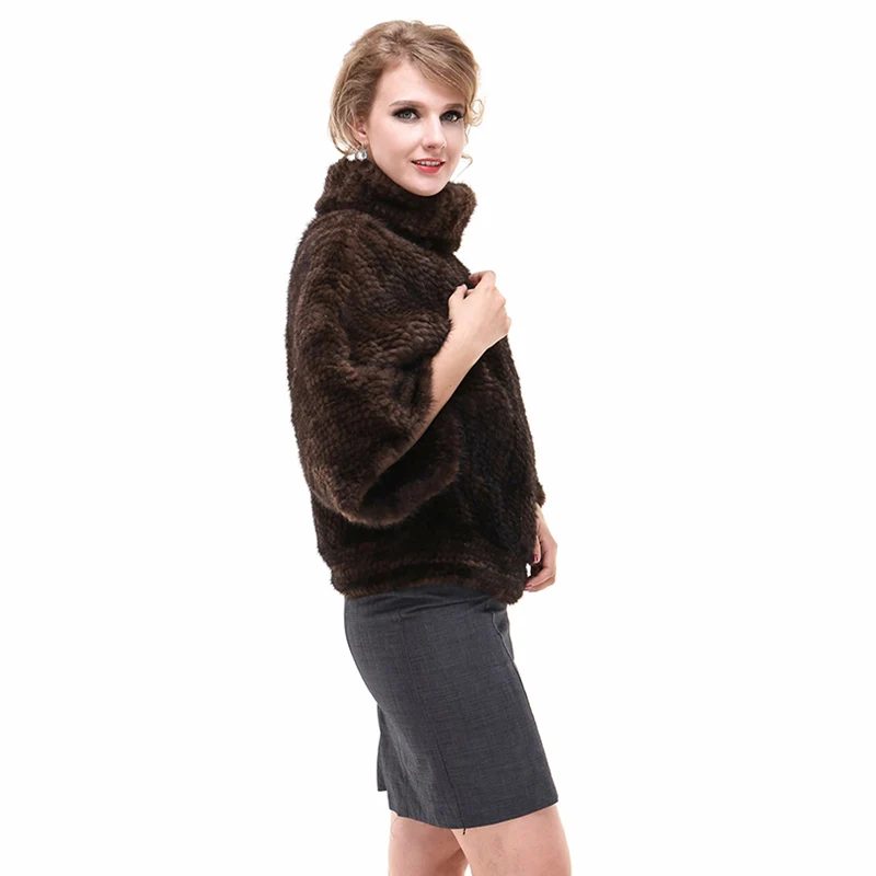 Рисунок 2 - Женское Вязаное пончо из натурального меха норки