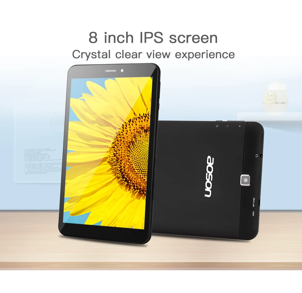 Aoson S8PRO 8 дюймов 4G Телефонный звонок Tablet PC 1 ГБ + 16 ГБ Android 6,0 сим-карты Wi-Fi Bluetooth фаблет 1280*800 ips мини Планшеты - изображение